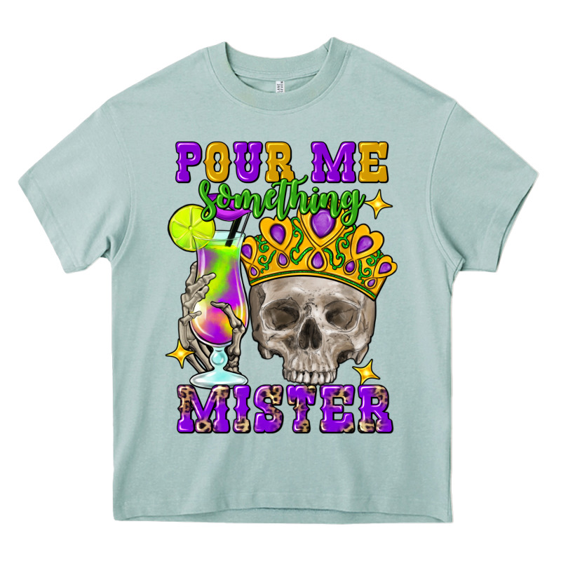Skull Pour Me Something Mister Heavy Core Tee by FaDigitalArtStudio | Teevron
