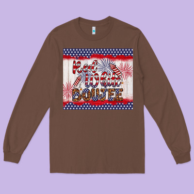 Red White Boujee Long Sleeve Tee Designed By Artiststas