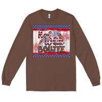 Chestnut red white boujee Long Sleeve Tee - Artiststas