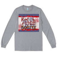 Heather Grey red white boujee Long Sleeve Tee - Artiststas