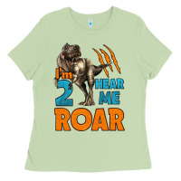 Matcha i'm two hear me roar dinosaur birthday Ladies Tee - LillyAllenDesigns