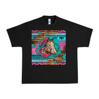 Black floral horse Urban Heavy Tee - LillyAllenDesigns