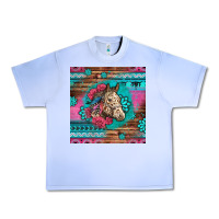 Grape Ice floral horse Urban Heavy Tee - LillyAllenDesigns