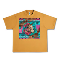 Peanut Butter floral horse Urban Heavy Tee - LillyAllenDesigns