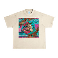 Sandshell floral horse Urban Heavy Tee - LillyAllenDesigns