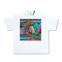 White floral horse Urban Heavy Tee - LillyAllenDesigns