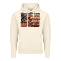 Vintage Artic deer hunting target american flag  background Vintage Hoodie - BarkalooDesign
