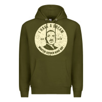 Army Green martin luther day vintage Premium Hoodie - DesigneFamous