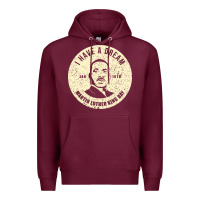 Burgundy martin luther day vintage Premium Hoodie - DesigneFamous