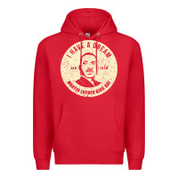 Red martin luther day vintage Premium Hoodie - DesigneFamous