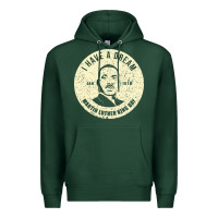 Sports Green martin luther day vintage Premium Hoodie - DesigneFamous