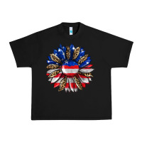Black american flag leopard Urban Heavy Tee - RanaPortraitStore