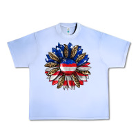 Grape Ice american flag leopard Urban Heavy Tee - RanaPortraitStore