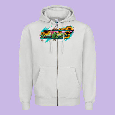 Tennessee Map Sunflower Cactus Serape Zipper Hoodie Designed By Ranaportraitstore