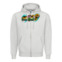 Dove Grey Tennessee Map Sunflower Cactus Serape Zipper Hoodie - RanaPortraitStore
