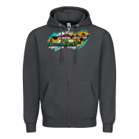 Smoke Tennessee Map Sunflower Cactus Serape Zipper Hoodie - RanaPortraitStore