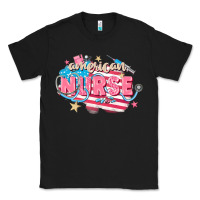 Black American Nurse Classic Tee - FaDigitalArtStudio