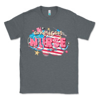 Charcoal Heather American Nurse Classic Tee - FaDigitalArtStudio