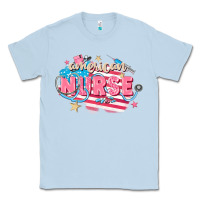 Dusty Blue American Nurse Classic Tee - FaDigitalArtStudio