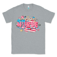 Heather Grey American Nurse Classic Tee - FaDigitalArtStudio