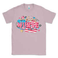 Lilac American Nurse Classic Tee - FaDigitalArtStudio