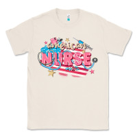Natural American Nurse Classic Tee - FaDigitalArtStudio