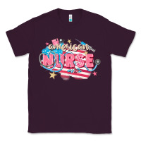 Plum American Nurse Classic Tee - FaDigitalArtStudio