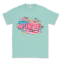 Seafoam American Nurse Classic Tee - FaDigitalArtStudio