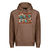 Chestnut god is love cross Premium Hoodie - BarkalooDesign