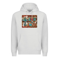 Dove Grey god is love cross Premium Hoodie - BarkalooDesign