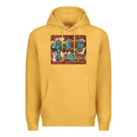 Mustard god is love cross Premium Hoodie - BarkalooDesign