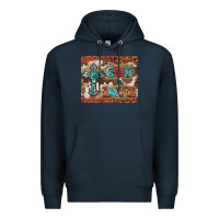 Navy god is love cross Premium Hoodie - BarkalooDesign
