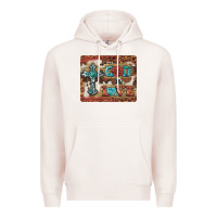 Pale Pink god is love cross Premium Hoodie - BarkalooDesign