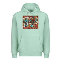 Seafoam god is love cross Premium Hoodie - BarkalooDesign