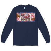 Navy red white boujee Long Sleeve Tee - Artiststas
