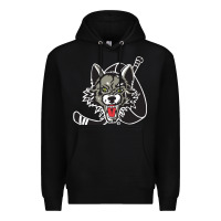 Black chicago wolves Premium Hoodie - DesigneFamous