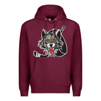 Burgundy chicago wolves Premium Hoodie - DesigneFamous