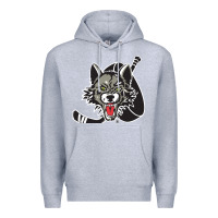Heather Grey chicago wolves Premium Hoodie - DesigneFamous