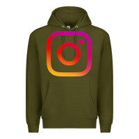 Army Green instagram Premium Hoodie - DesigneFamous