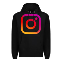 Black instagram Premium Hoodie - DesigneFamous
