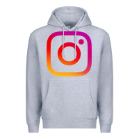 Heather Grey instagram Premium Hoodie - DesigneFamous