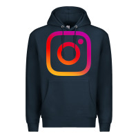 Navy instagram Premium Hoodie - DesigneFamous
