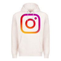 Pale Pink instagram Premium Hoodie - DesigneFamous