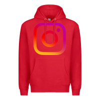 Red instagram Premium Hoodie - DesigneFamous