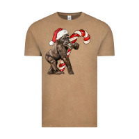 Vintage Coffee Christmas Candy Cane Baby Gorilla Vintage Tee - LillyAllenDesigns