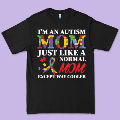 Lil Autism Mom Premium Tee Designed By Cowhidedigitalart