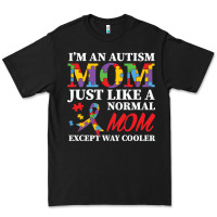 Black LIL Autism Mom Premium Tee - CowhideDigitalArt