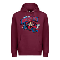 Burgundy us, buccaneers, des moines art Premium Hoodie - DesigneFamous