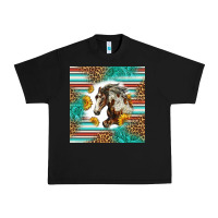 Black western mustang horse Urban Heavy Tee - LillyAllenDesigns