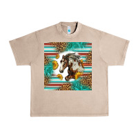 French Oak western mustang horse Urban Heavy Tee - LillyAllenDesigns